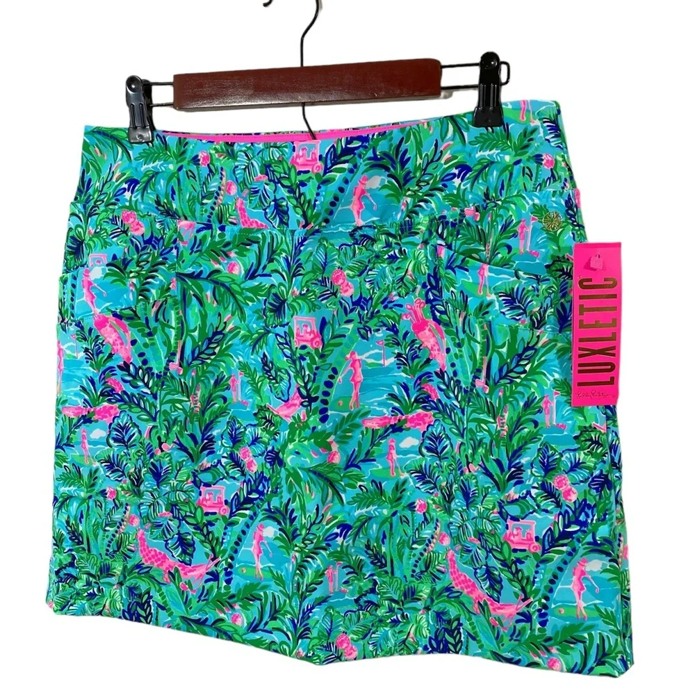 Lilly Pulitzer Monica Skort Par Fection Golf Blue Horizon Sz 10 - Picture 4 of 9
